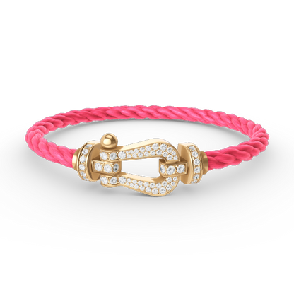 [Super Jewellery]FORCE LARGE HORSESHOE FULL DIAMOND BRACELET GOLD