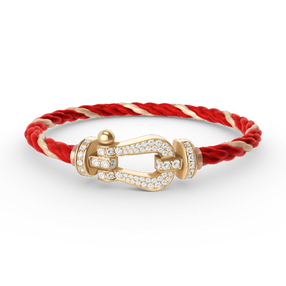 [Super Jewellery]FORCE LARGE HORSESHOE FULL DIAMOND BRACELET GOLD