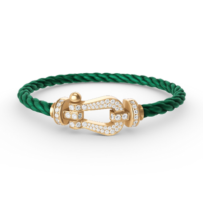 [Super Jewellery]FORCE LARGE HORSESHOE FULL DIAMOND BRACELET GOLD