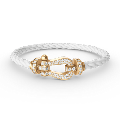 [Super Jewellery]FORCE LARGE HORSESHOE FULL DIAMOND BRACELET GOLD