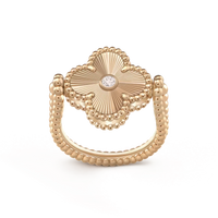 [Super Jewellery]CLOVER RIVERSIBLE ROSE GOLD RING