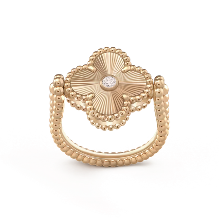 [Super Jewellery]CLOVER RIVERSIBLE ROSE GOLD RING