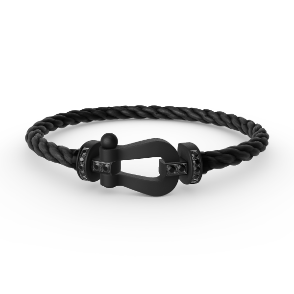 [Super Jewellery]FORCE LARGE SERIES HORSESHOE BLACK SAMURAI BRACELET