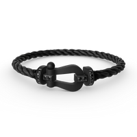 [Super Jewellery]FORCE LARGE SERIES HORSESHOE BLACK SAMURAI BRACELET