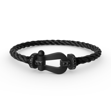 [Super Jewellery]FORCE LARGE SERIES HORSESHOE BLACK SAMURAI BRACELET