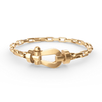 [Super Jewellery]FORCE LARGE HORSESHOE CLASP  METAL BRACELET