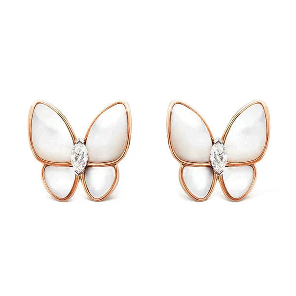 [Super Jewellery]BUTTERFLY MOP DIAMOND EARRINGS
