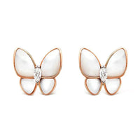 [Super Jewellery]BUTTERFLY MOP DIAMOND EARRINGS