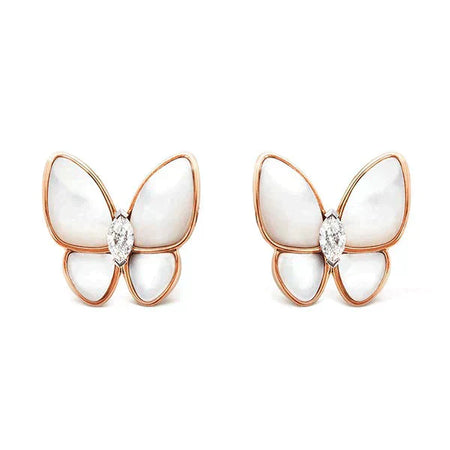 [Super Jewellery]BUTTERFLY MOP DIAMOND EARRINGS