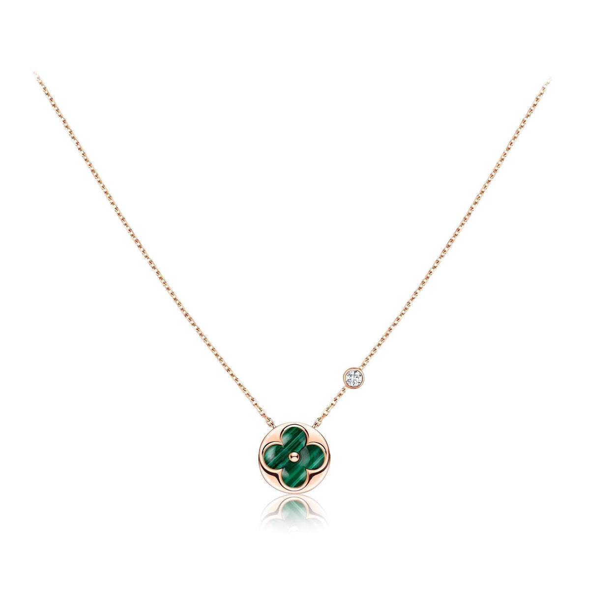[Super CiCi ]SUN ANHÄNGER ROSÉGOLD 1 DIAMANT HALSKETTE