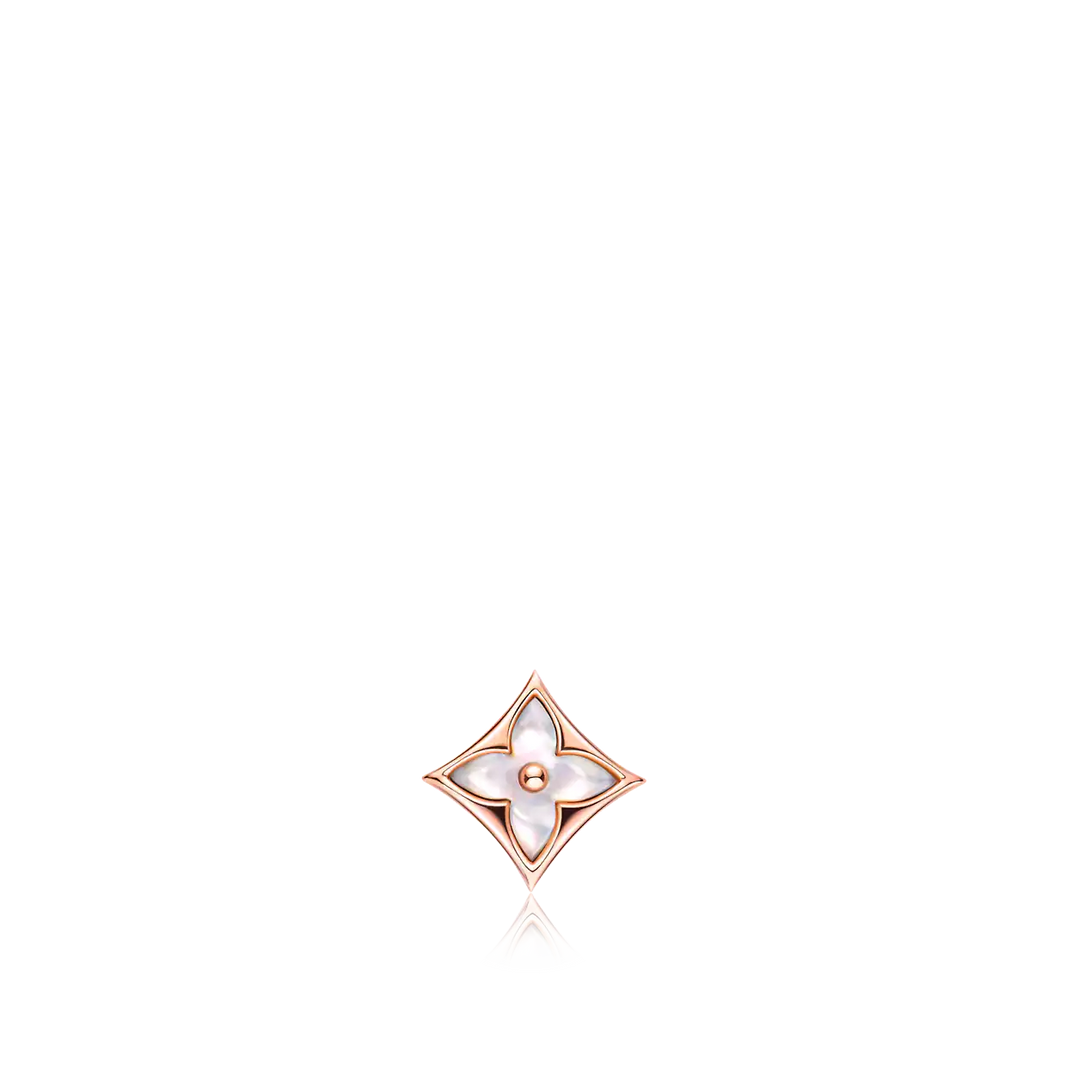 [Super Jewellery]STAR MOP PINK GOLD EARRINGS