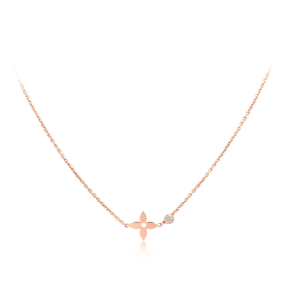 [Super Jewellery]BLOSSOM PENDANT PINK GOLD AND DIAMOND