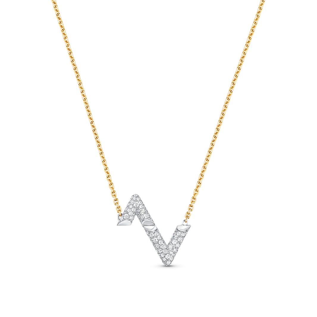 [Super Jewellery]VOLT SILVER DIAMOND PEDANT NECKLACE
