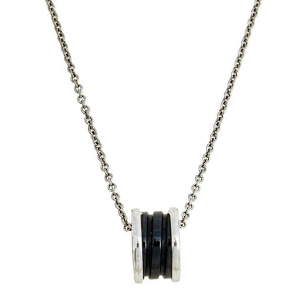 [Super]ZERO 1 BLACK CERAMIC SILVER NECKLACE