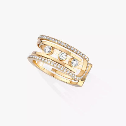 [Super Jewellery]Move 10th Diamond Ring in Gold