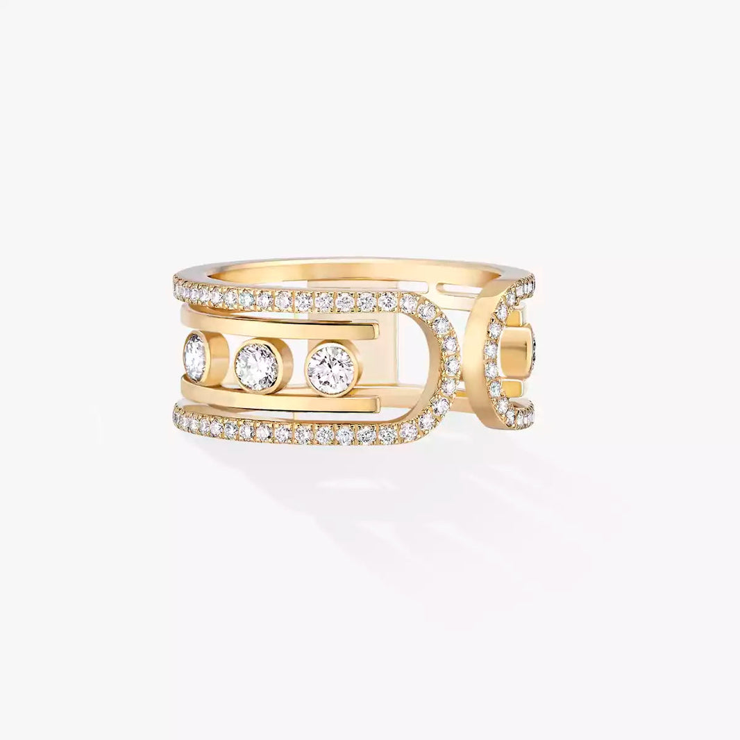 [Super Jewellery]Move 10th Diamond Ring in Gold