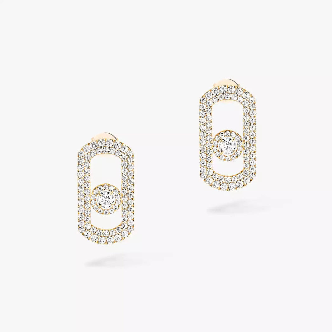 [Super Jewellery]So Move Pave_-Set Diamond Earrings in Silver