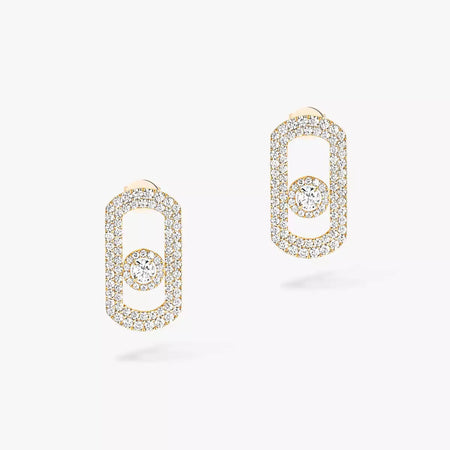 [Super Jewellery]So Move Pave_-Set Diamond Earrings in Silver