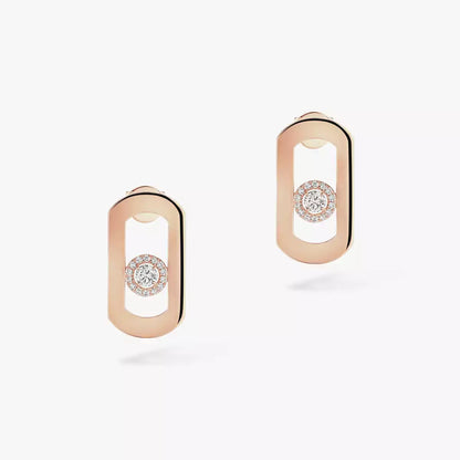 [Super Jewellery]So Move Diamond Earrings in Yellow Gold