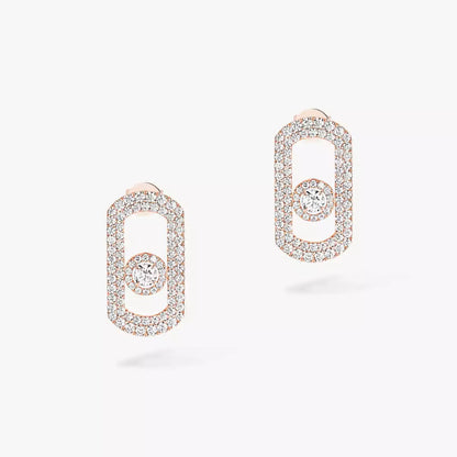 [Super Jewellery]So Move Pave_-Set Diamond Earrings in Silver