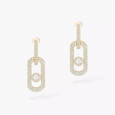 [Super Jewellery]So Move XL Pave_-Set Diamond Pendant Earrings