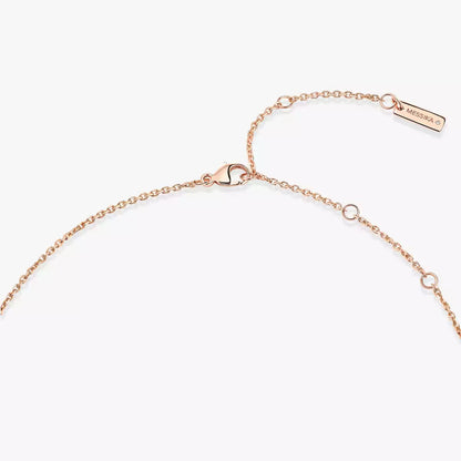[Super Jewellery]Lucky Eye Diamond Necklace in Rose Gold and Turquoise