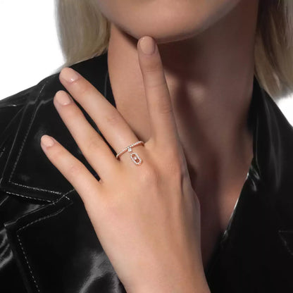 [Super Jewellery] Move Uno Diamond Ring