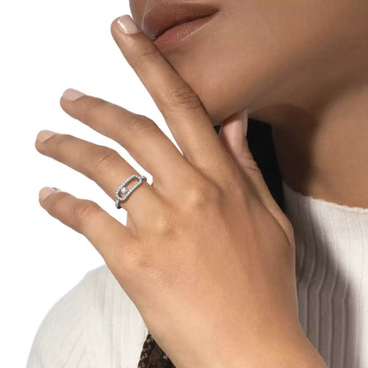 [Super Jewellery]Move Uno Diamond Ring in Gold