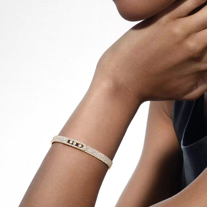 [Super Jewellery]Move Noa Full Pavé Diamond Bangle Bracelet