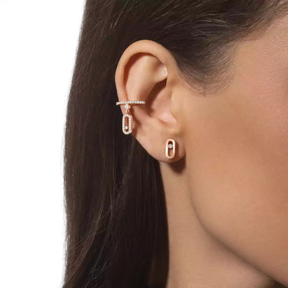 [Super Jewellery]Move Uno Diamond Stud Earrings