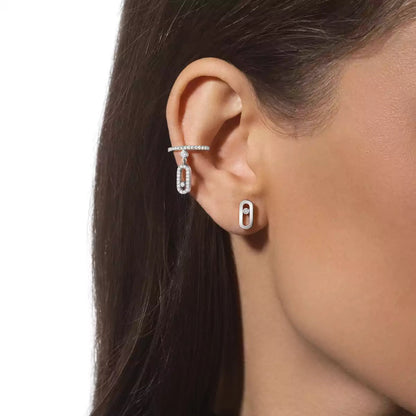 [Super Jewellery]Move Uno Diamond Stud Earrings