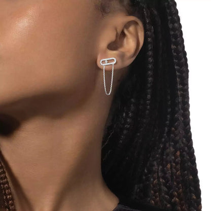 [Super Jewellery]Move Uno Diamond Earrings