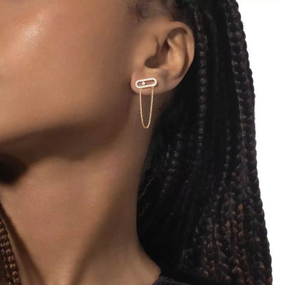 [Super Jewellery]Move Uno Diamond Earrings