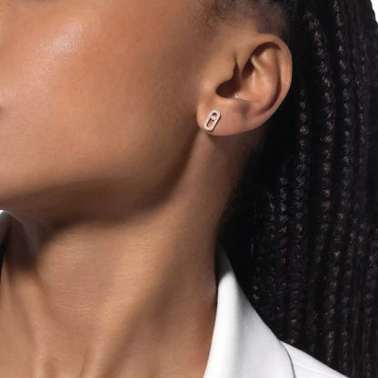 [Super Jewellery]Move Uno Diamond Earrings