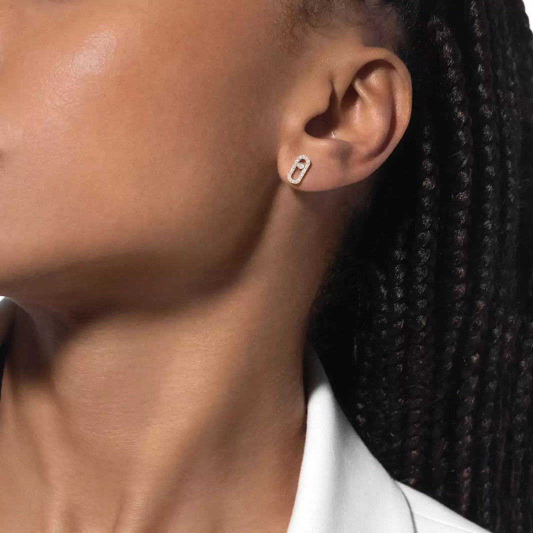 [Super Jewellery]Move Uno Diamond Earrings