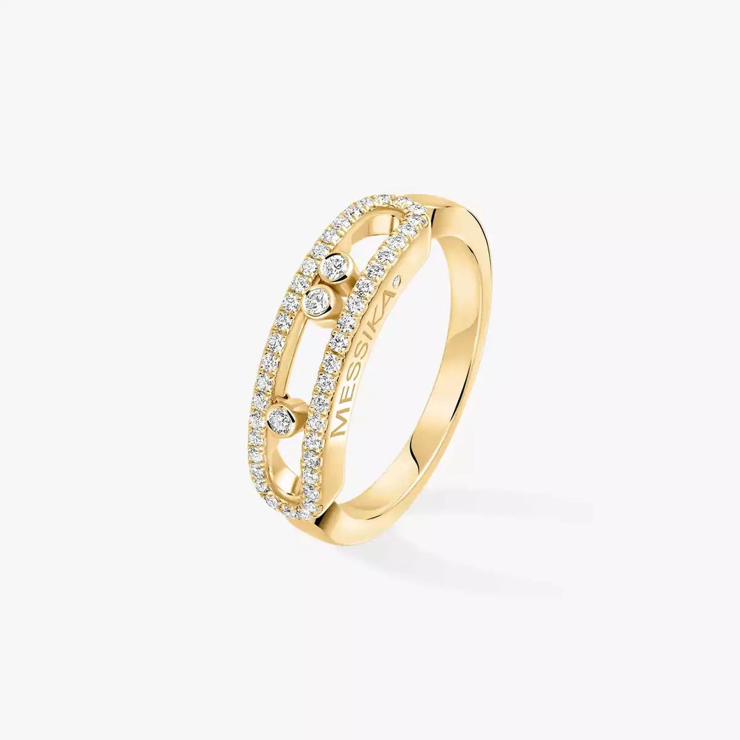 [Super Jewellery] Baby Move Gold Diamond Pave_ Ring