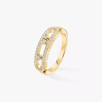 [Super Jewellery] Baby Move Gold Diamond Pave_ Ring