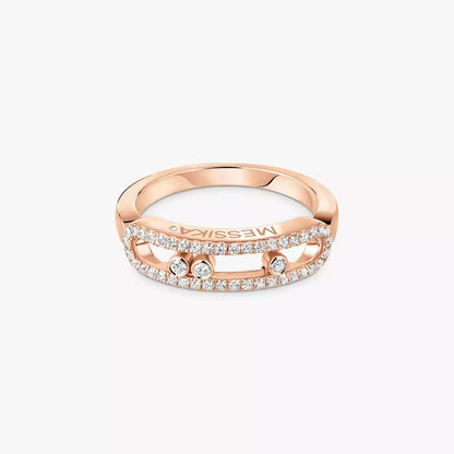 [Super Jewellery] Baby Move Gold Diamond Pave_ Ring