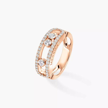 [Super Jewellery] Move Gold Diamond Pave_ Ring