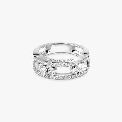 [Super Jewellery] Move Gold Diamond Pave_ Ring