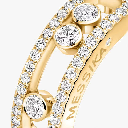 [Super Jewellery] Move Gold Diamond Pave_ Ring