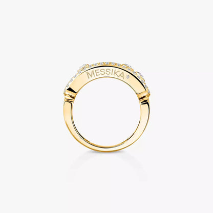 [Super Jewellery] Move Gold Diamond Pave_ Ring