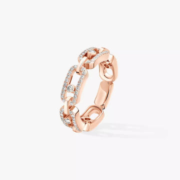 [Super CiCi]Move Link Pave Set Diamond Ring