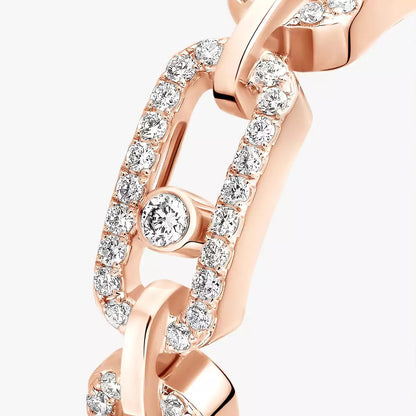 [Super Jewellery]Move Link Pave_-Set Diamond Ring in Gold