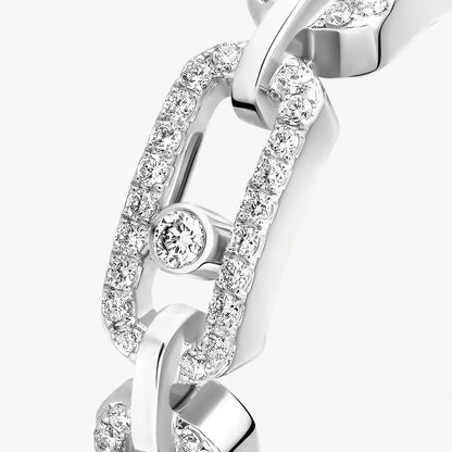 [Super Jewellery]Move Link Pave_-Set Diamond Ring in Gold
