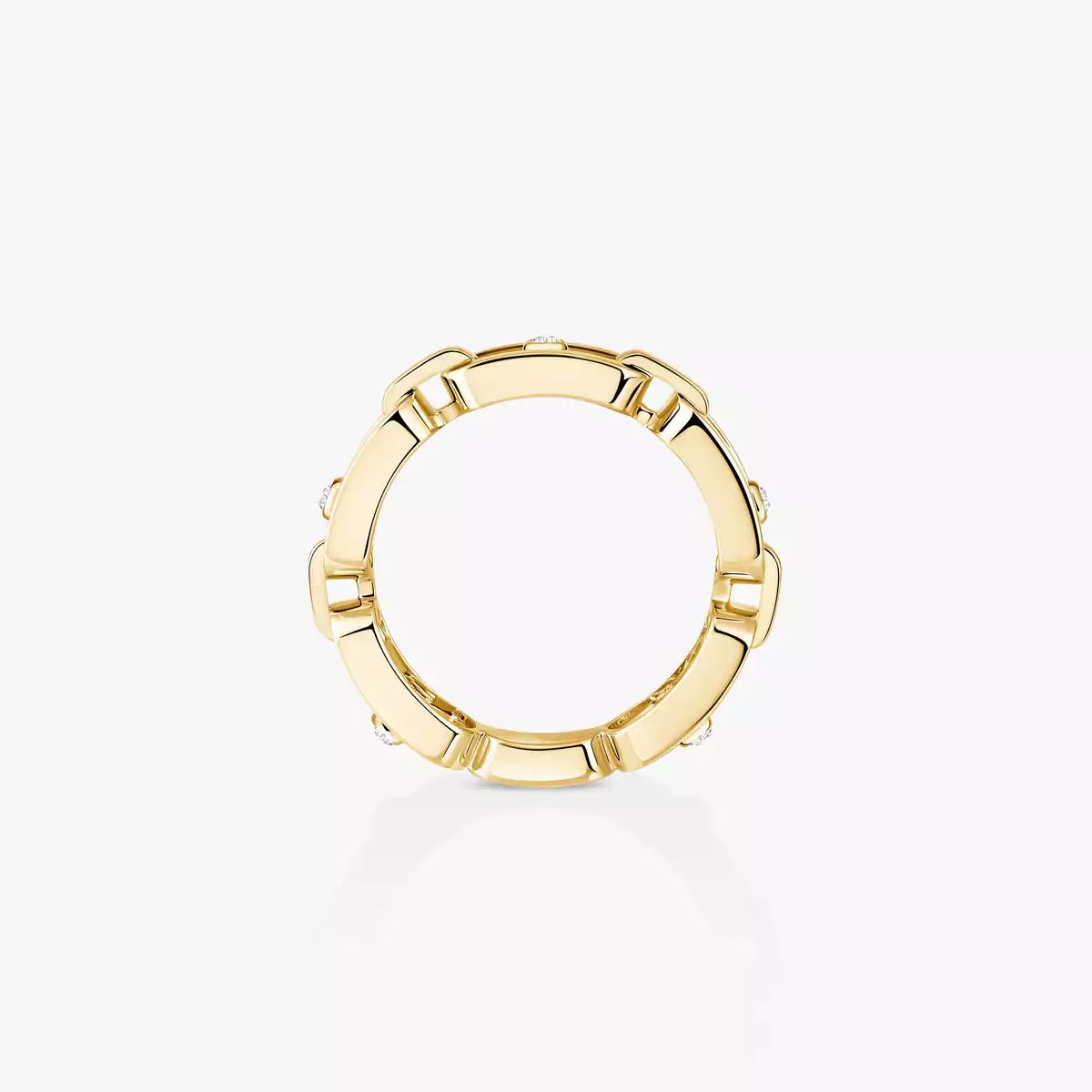 [Super CiCi]Move Link Pave Set Diamond Ring