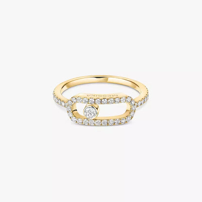 [Super Jewellery]Move Uno Diamond Ring in Gold