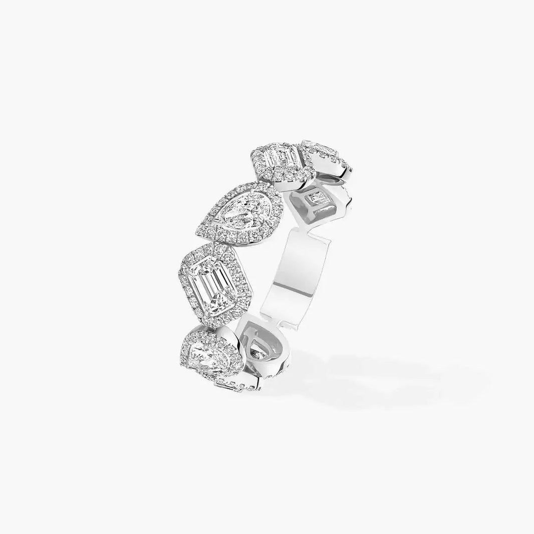 [Super Jewellery] Diamond Wedding Ring My Twin