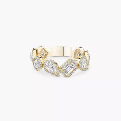 [Super Jewellery] Diamond Wedding Ring My Twin