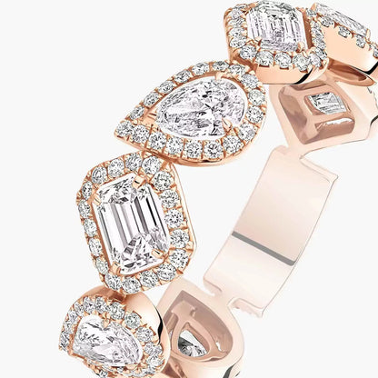 [Super Jewellery] Diamond Wedding Ring My Twin